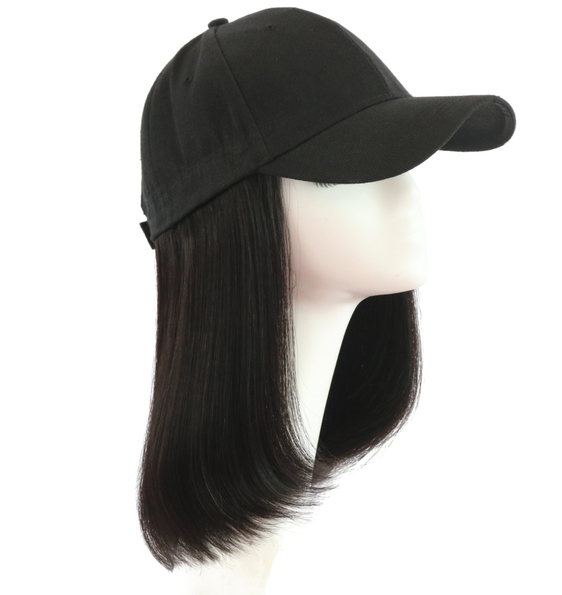 New Instagram Hot Sale Korean Fashion Clavicle Hair Short Hair Wig Summer Bob Wig Natural Black Baseball Cap Wig